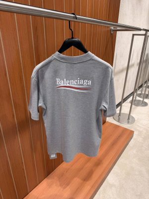 Light Gray Balenciaga political campaign cotton tee