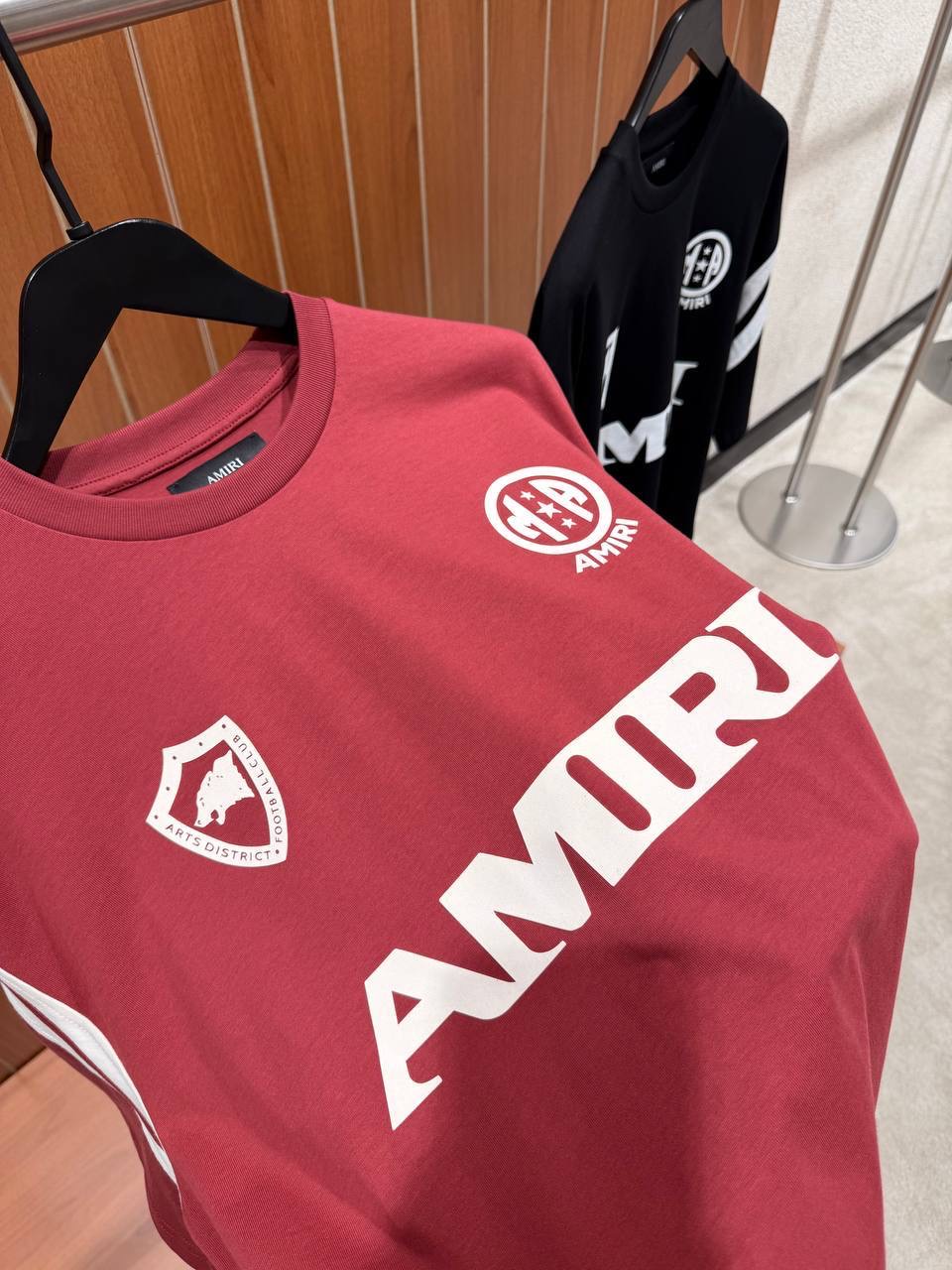 Burgundy Amiri Sport Oversized Cotton-Jersey tee - Image 5