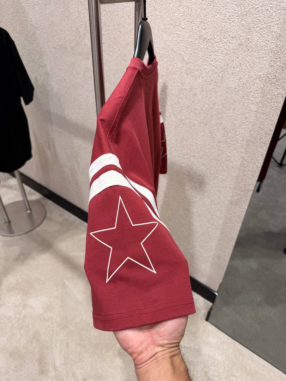 Burgundy Amiri Sport Oversized Cotton-Jersey tee - Image 8