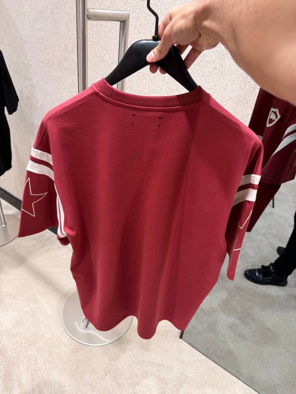Burgundy Amiri Sport Oversized Cotton-Jersey tee - Image 7