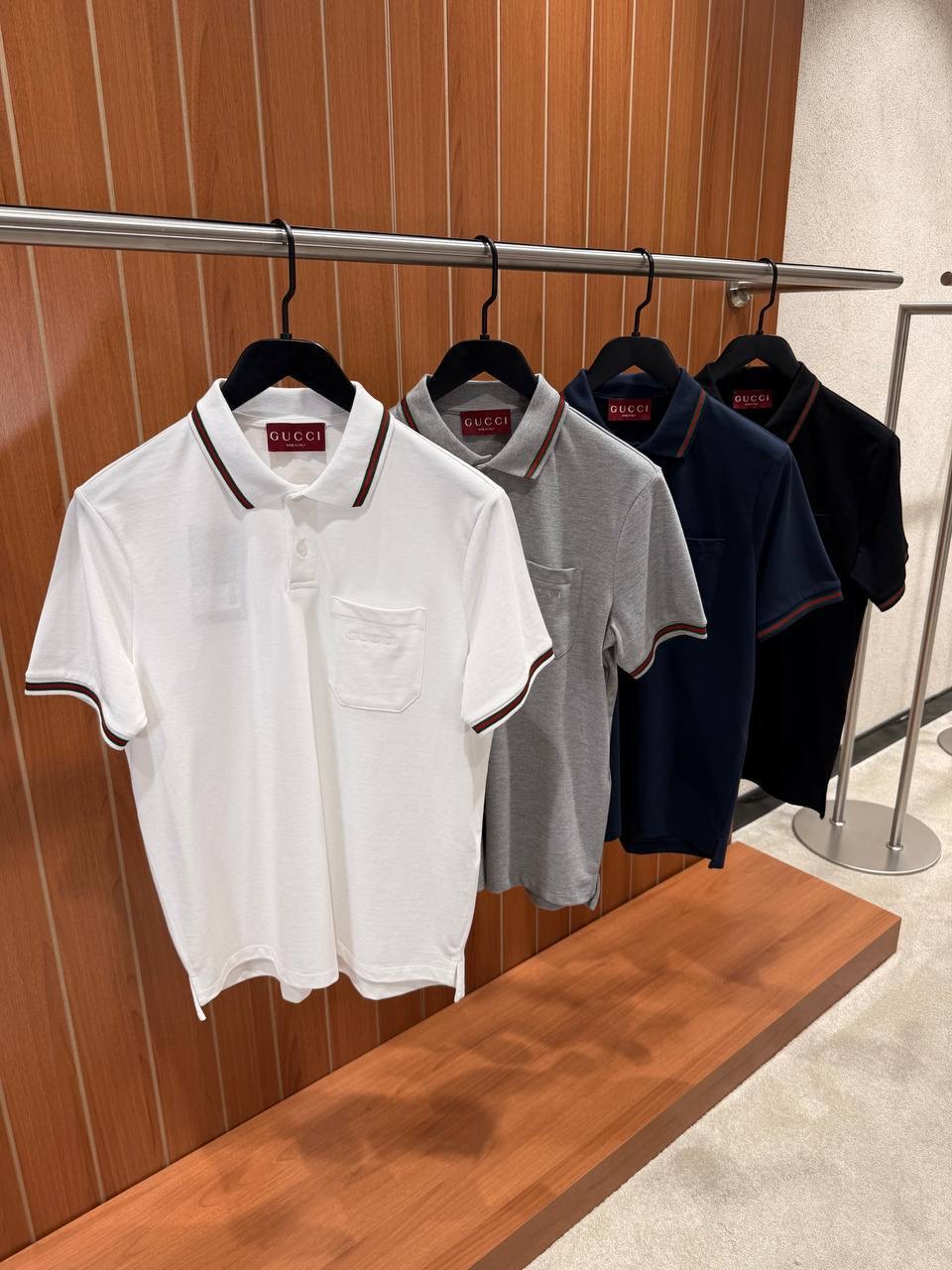 Gray Gucci piquet polo embroidery cotton tee - Image 3