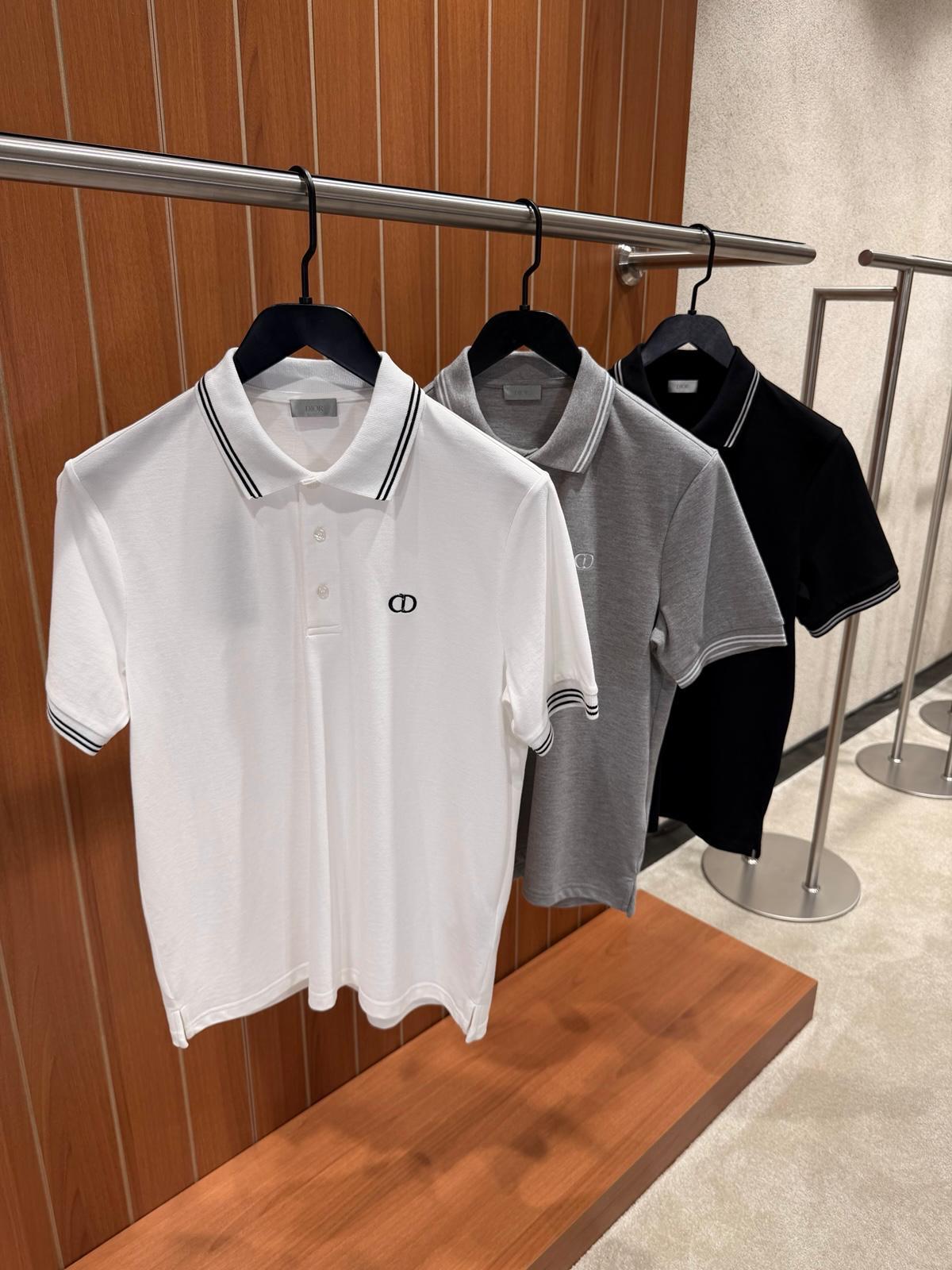 White Dior CD Icon logo-embroidered cotton pique polo tee - Image 8