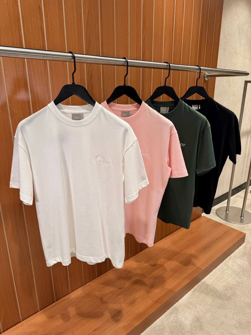 Black Dior embroidery cotton jersey T-shirt - Image 3