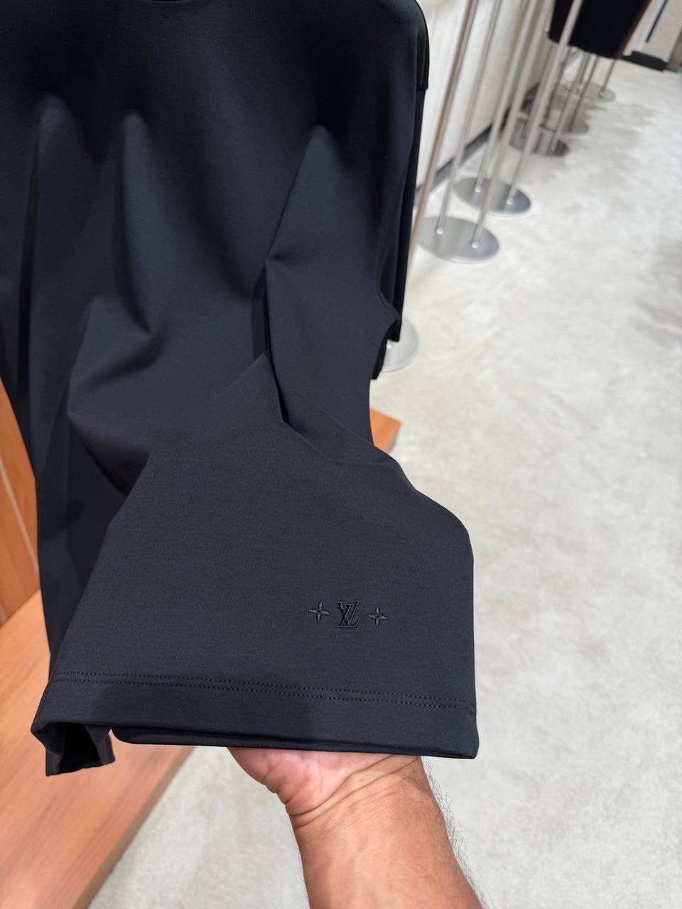 Black LV Silk Blend cotton tee - Image 3