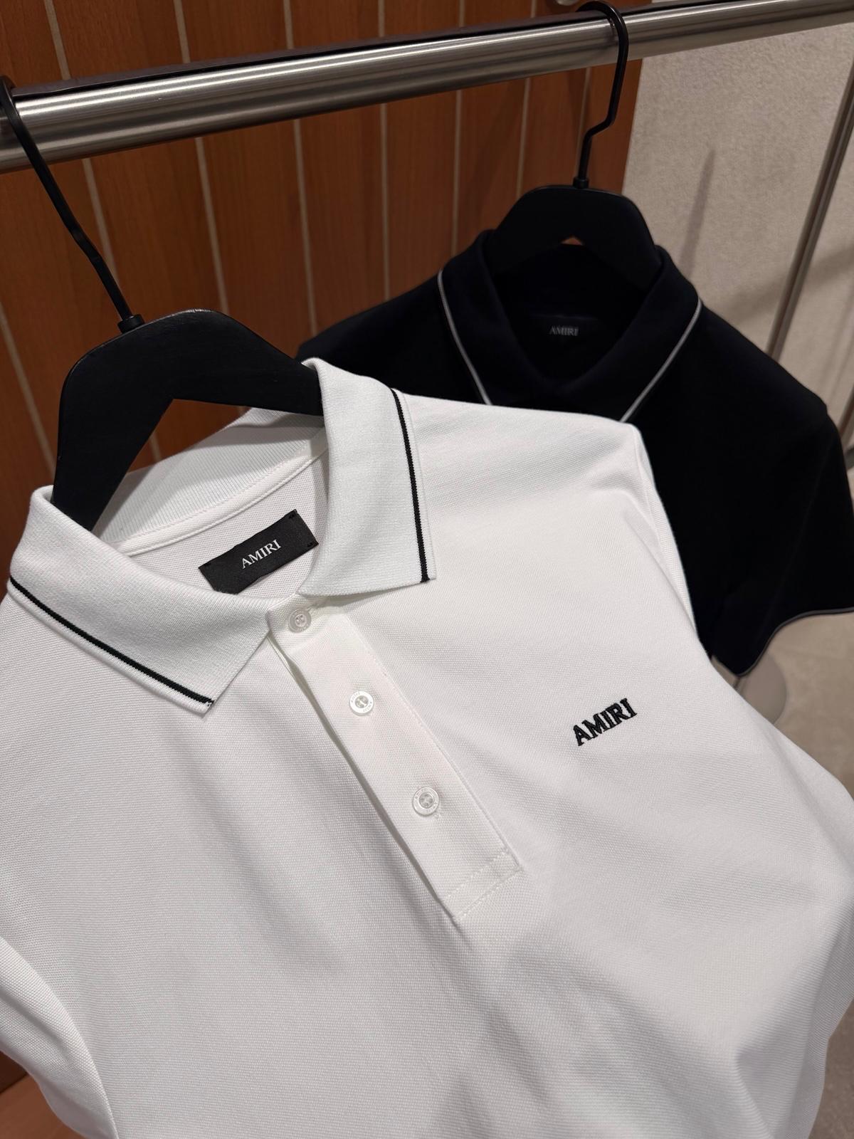 White Amiri logo-Embroidered cotton pique polo tee - Image 2