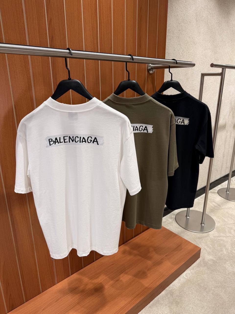 White Balenciaga masking tape cotton tee - Image 8