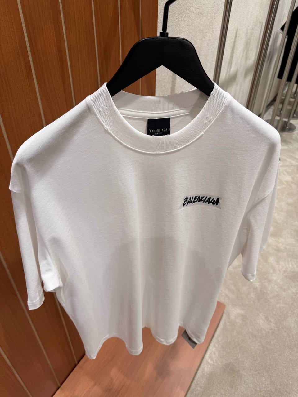 White Balenciaga masking tape cotton tee - Image 4