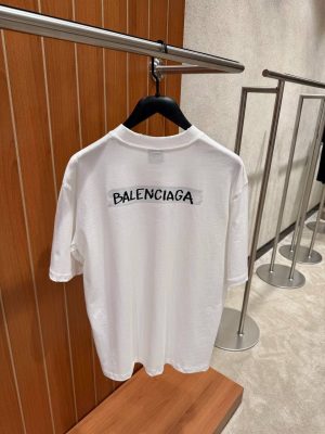 White Balenciaga masking tape cotton tee