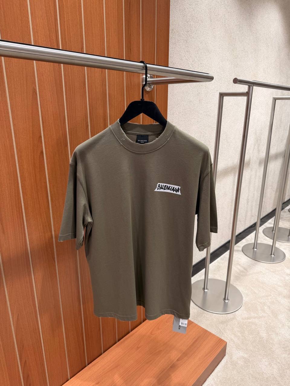 Brown Balenciaga masking tape cotton tee - Image 2