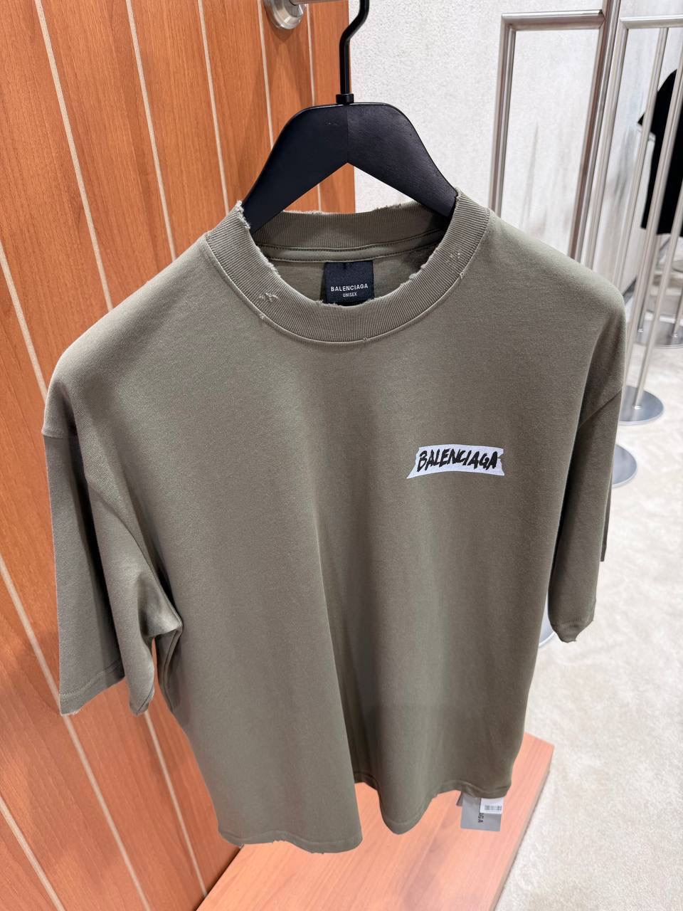 Brown Balenciaga masking tape cotton tee - Image 3