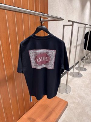 Black AMIRI Bandana logo cotton tee
