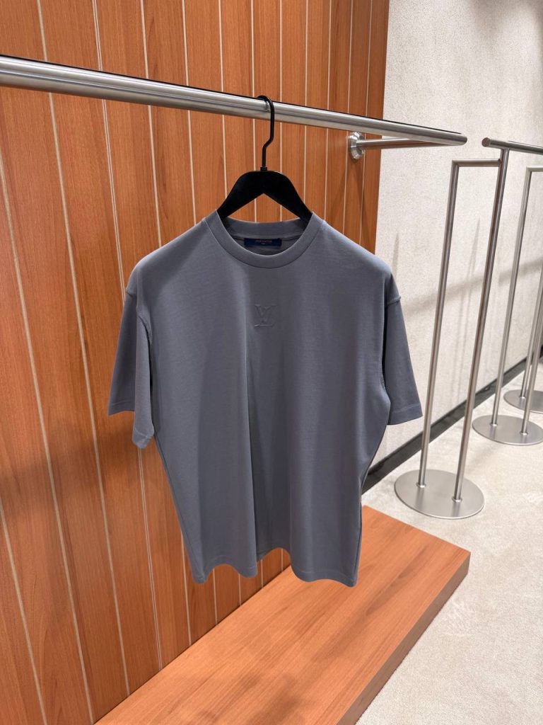 Dark gray LV embossed tee