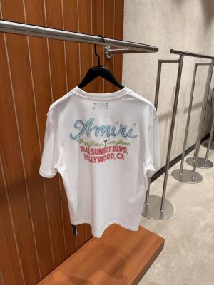 White AMIRI Neon Lights cotton tee