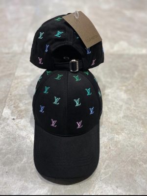 Black LV Blason Shading Denim Cap