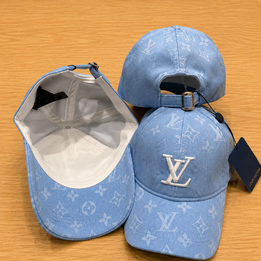 Sky Blue LV monogram logo cap