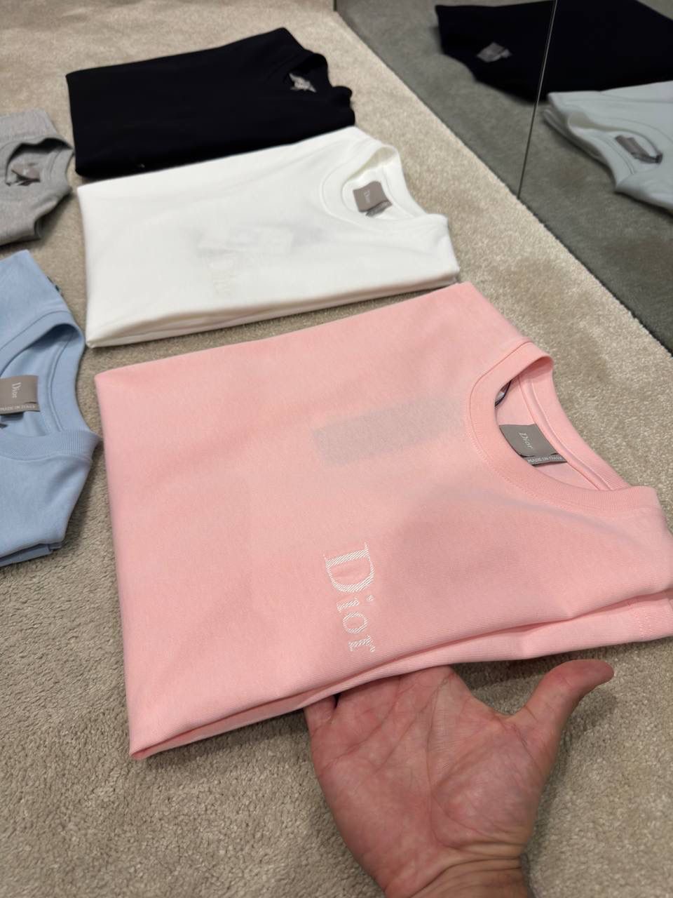 Gray Dior embroidery cotton jersey T-shirt - Image 8