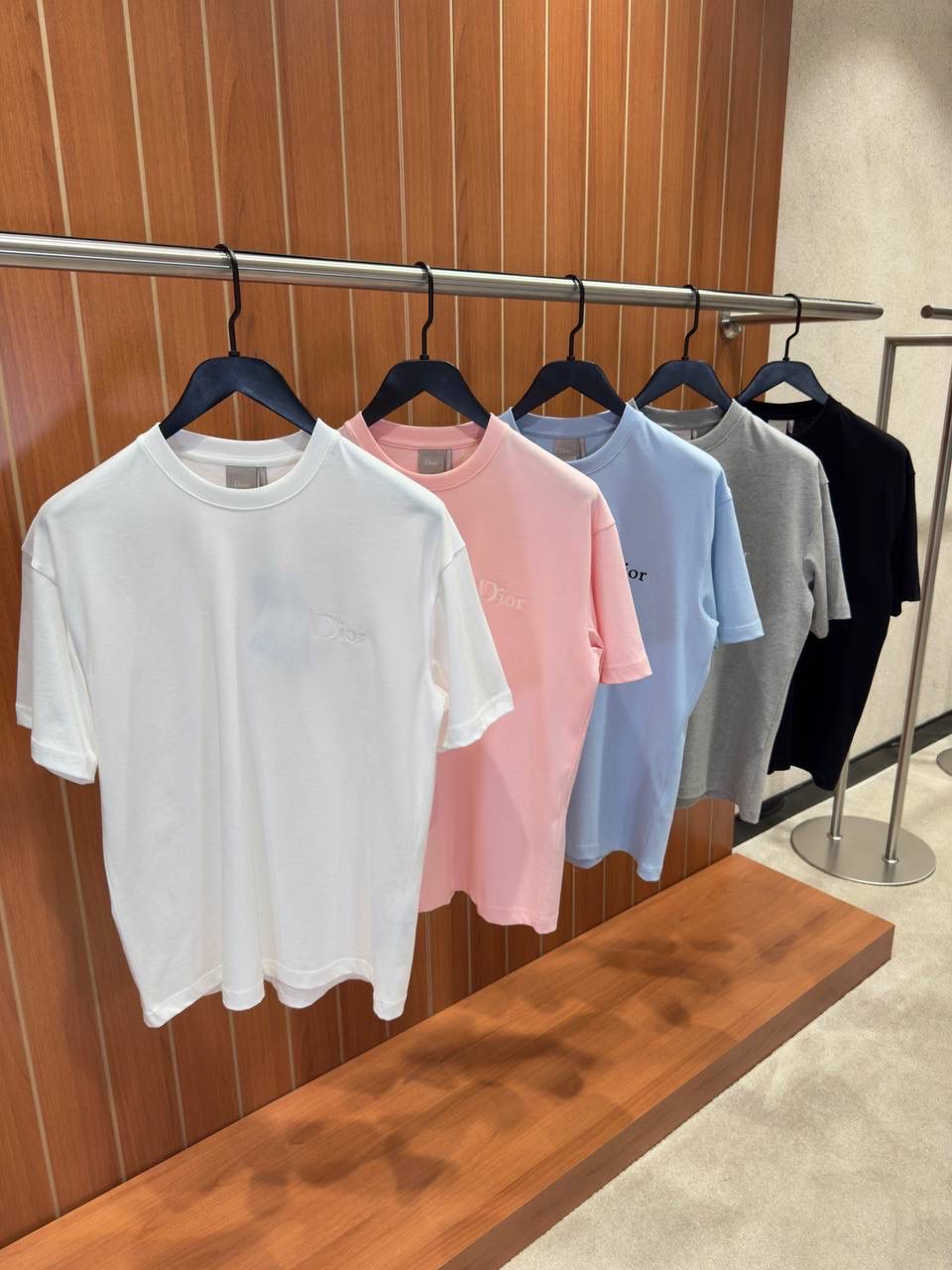 Gray Dior embroidery cotton jersey T-shirt - Image 5