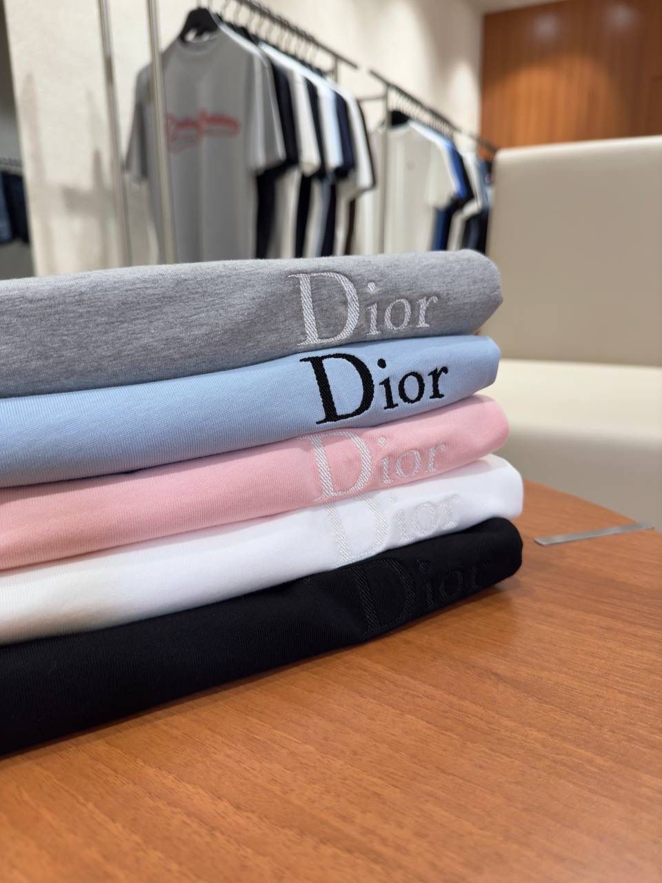 Gray Dior embroidery cotton jersey T-shirt - Image 4