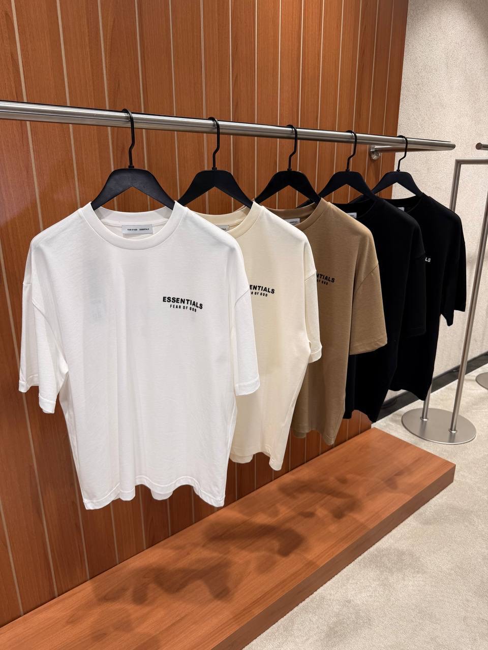 White Fear of God Essentials Jersey cotton tee - Image 5
