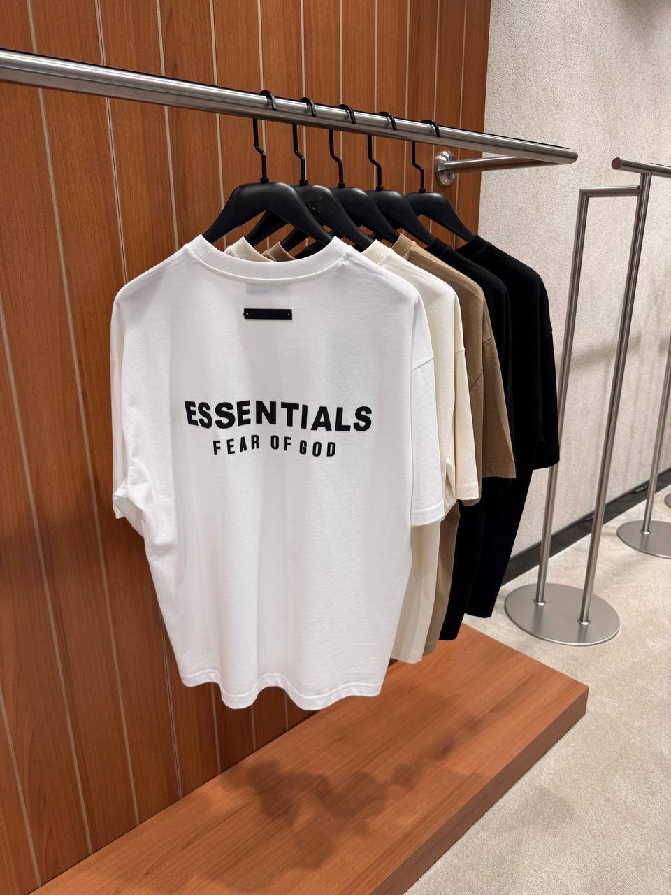 White Fear of God Essentials Jersey cotton tee - Image 3