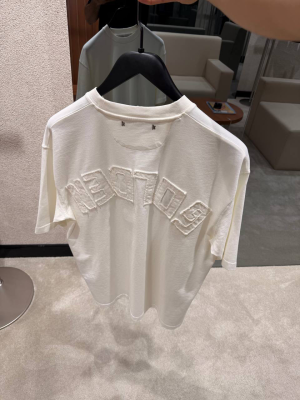 White Golden Goose Reverse logo double gold star cotton tee