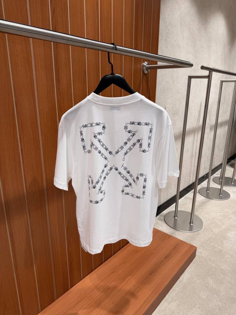 White Off-white chain arrow skate cotton tee