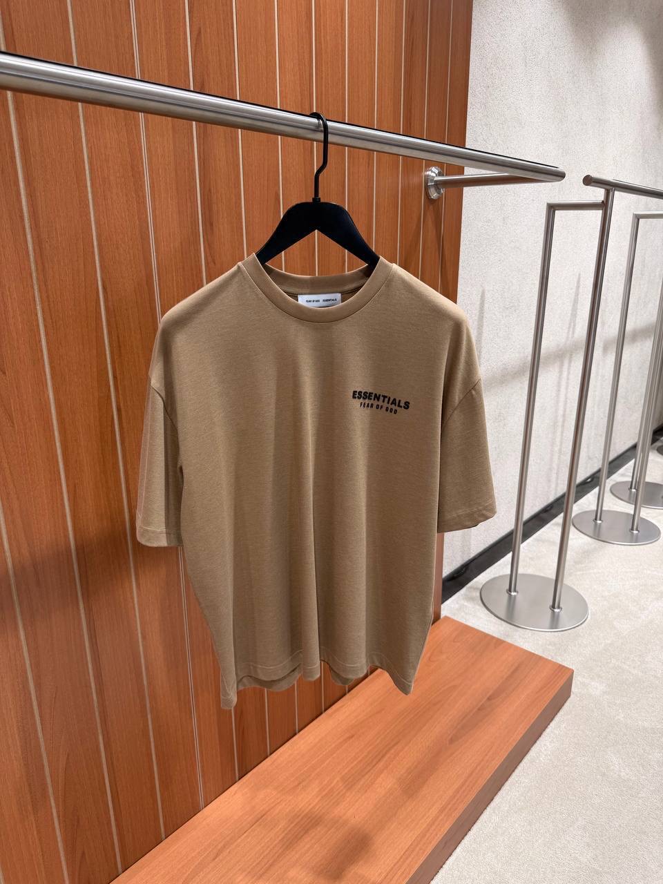 Brown Fear of God Essentials Jersey cotton tee - Image 2