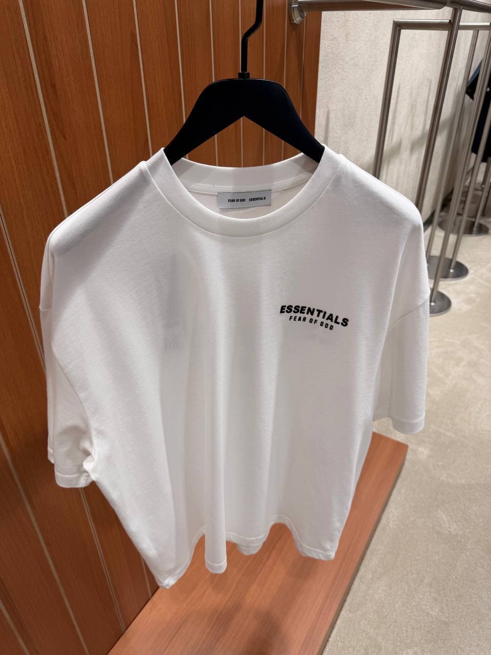 White Fear of God Essentials Jersey cotton tee - Image 4
