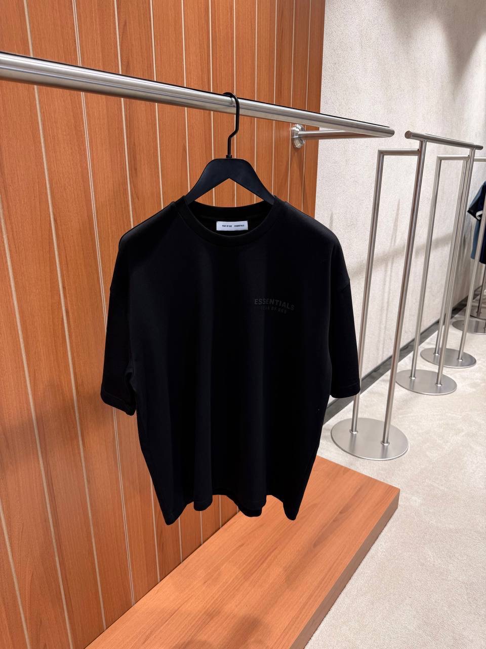 Black on Black Fear of God Essentials Jersey cotton tee - Image 2