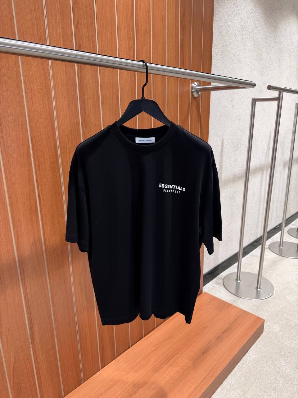 Black Fear of God Essentials Jersey cotton tee - Image 2