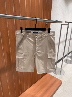 Light Beige LV Signature Cargo Shorts