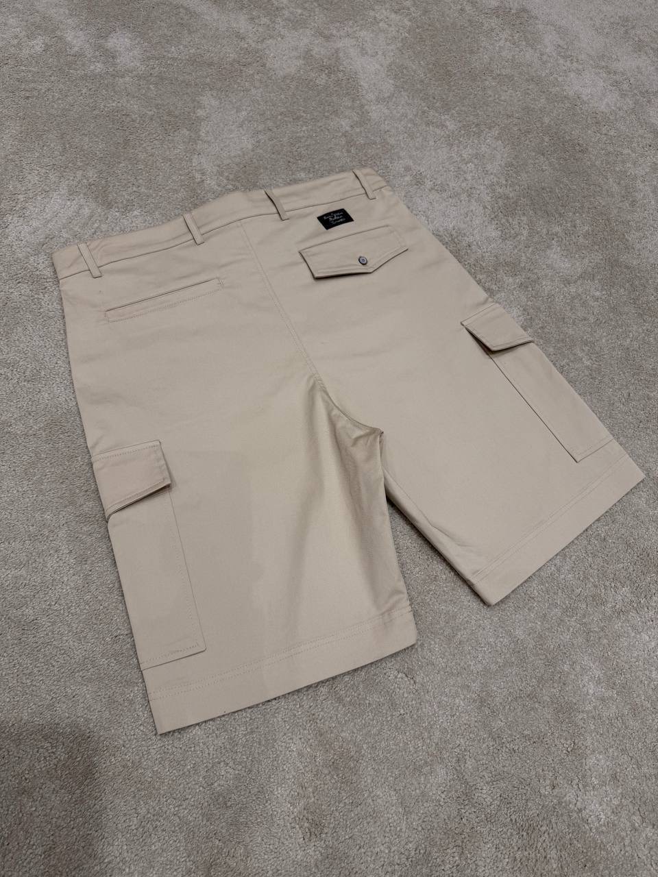 Light Beige LV Signature Cargo Shorts - Image 3