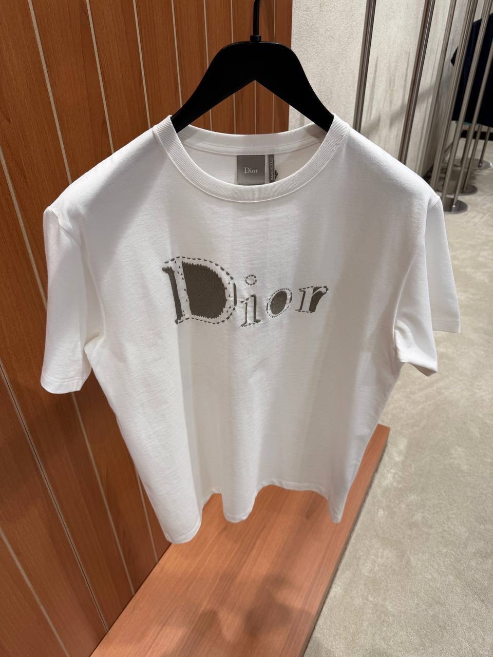 White Dior reverse logo relaxed fit cotton tee - Image 2