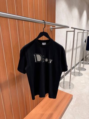 Black Dior reverse logo relaxed fit cotton tee
