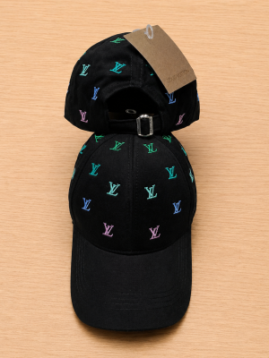 Black LV Blason Shading Denim Cap