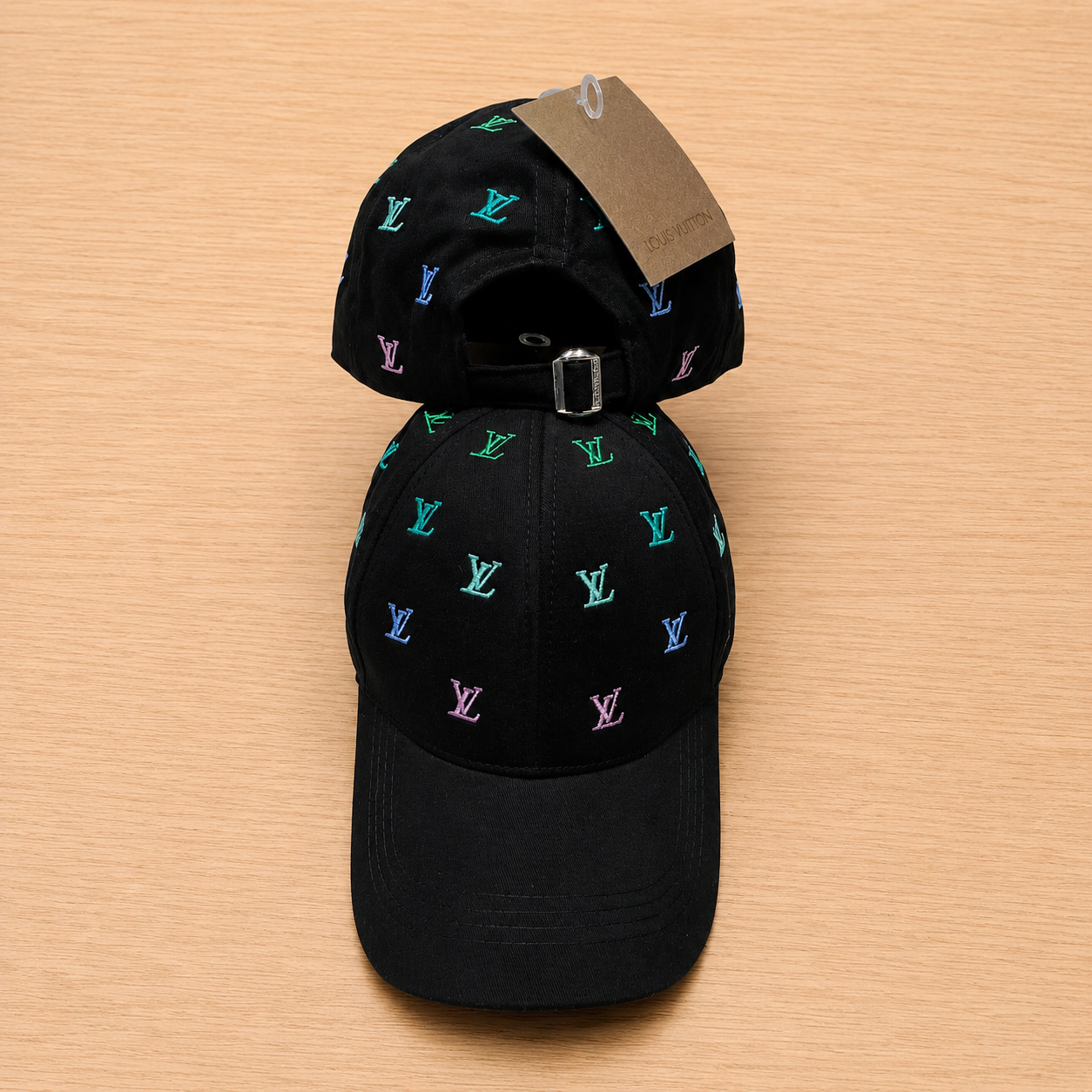 Black LV Blason Shading Denim Cap