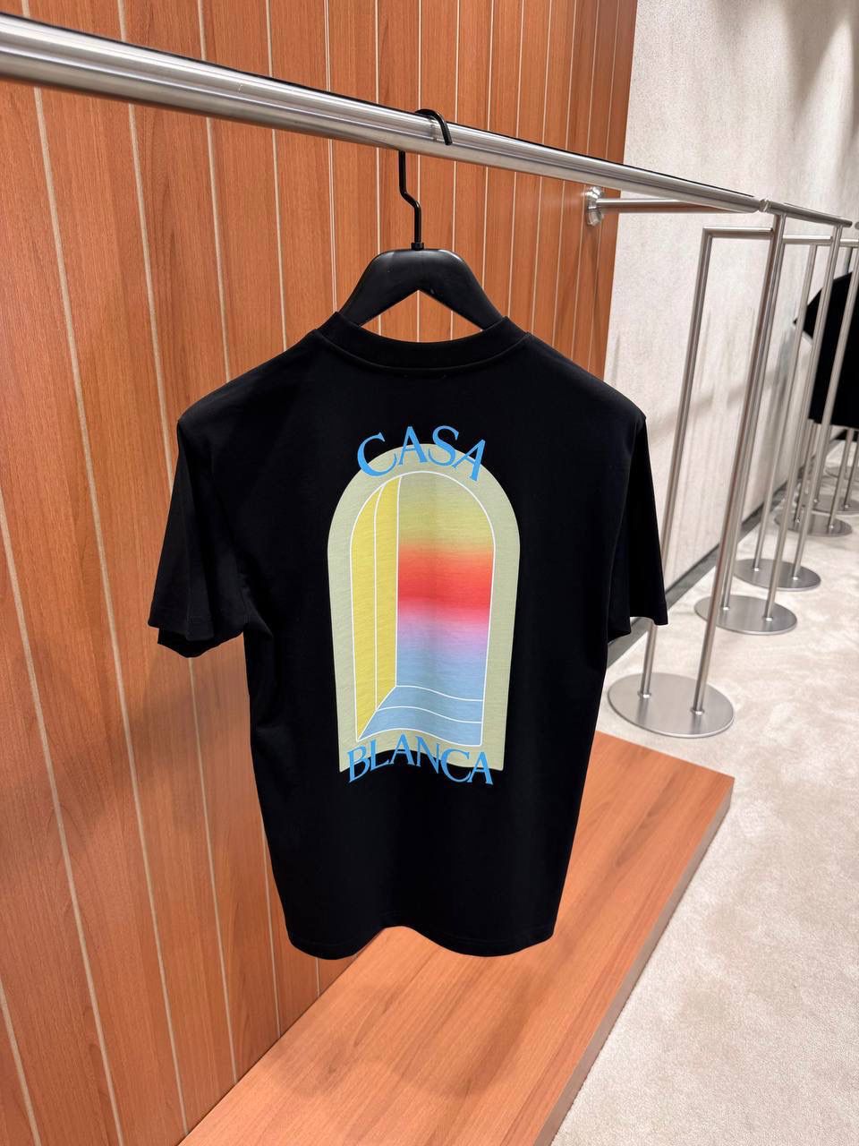 Black Casablanca L'Arche graphic cotton tee