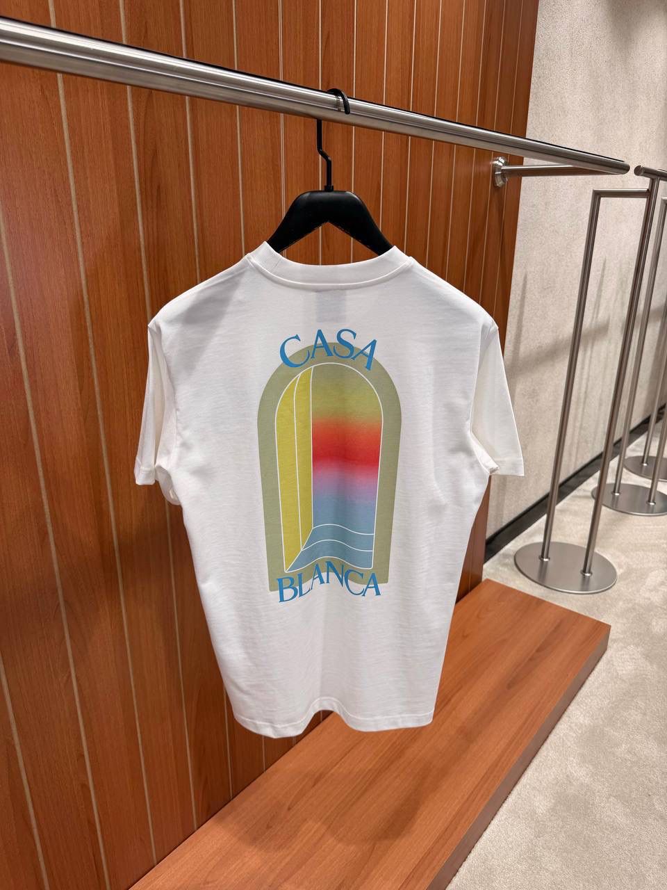 White Casablanca L'Arche graphic cotton tee