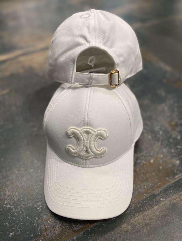 White Celine Women Do Not Delete Logo Cappello baseball hat
