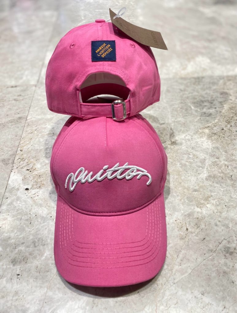 Pink LV Signature Cap