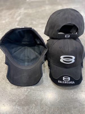 Black Balenciaga Double Unity Cap