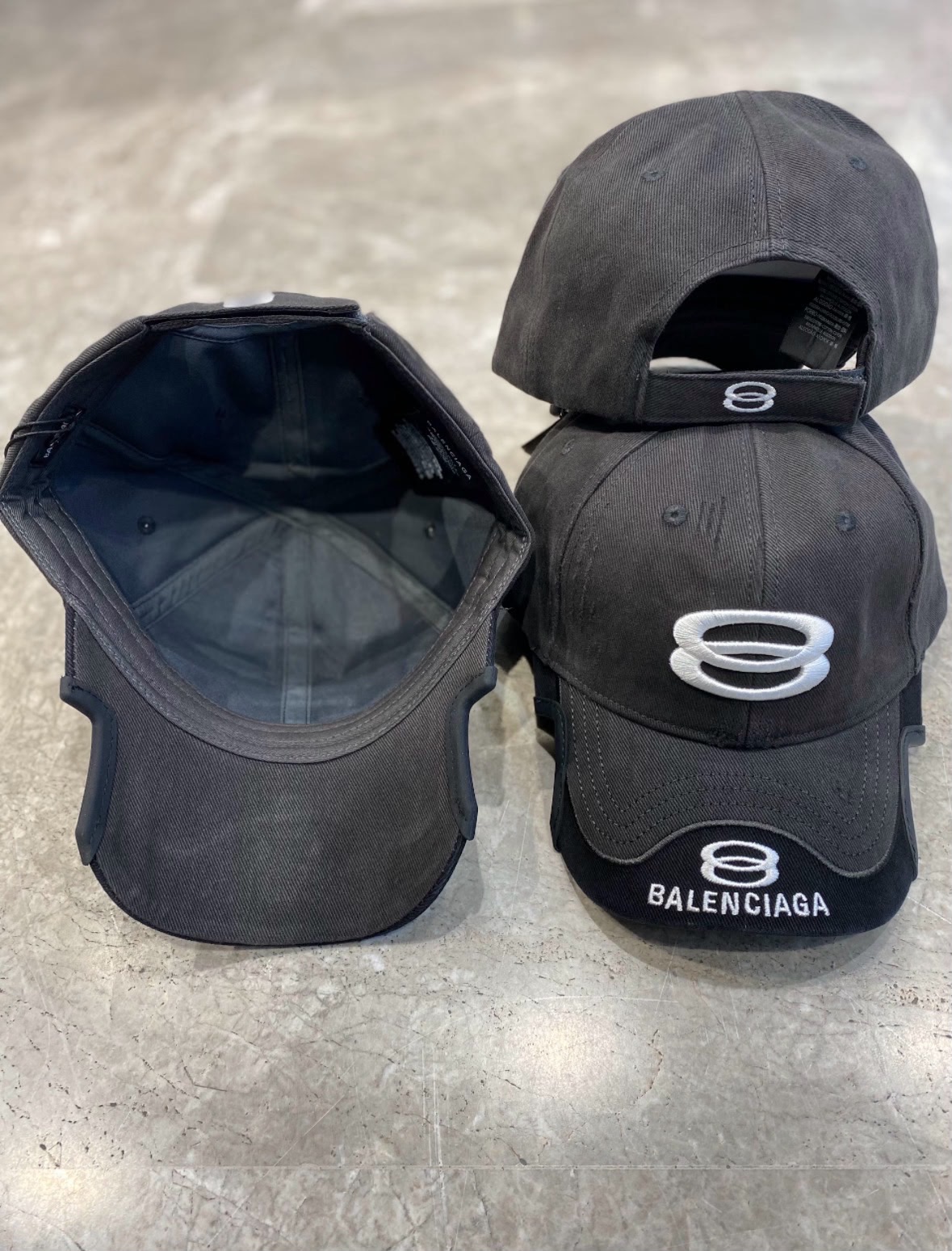 Black Balenciaga Double Unity Cap