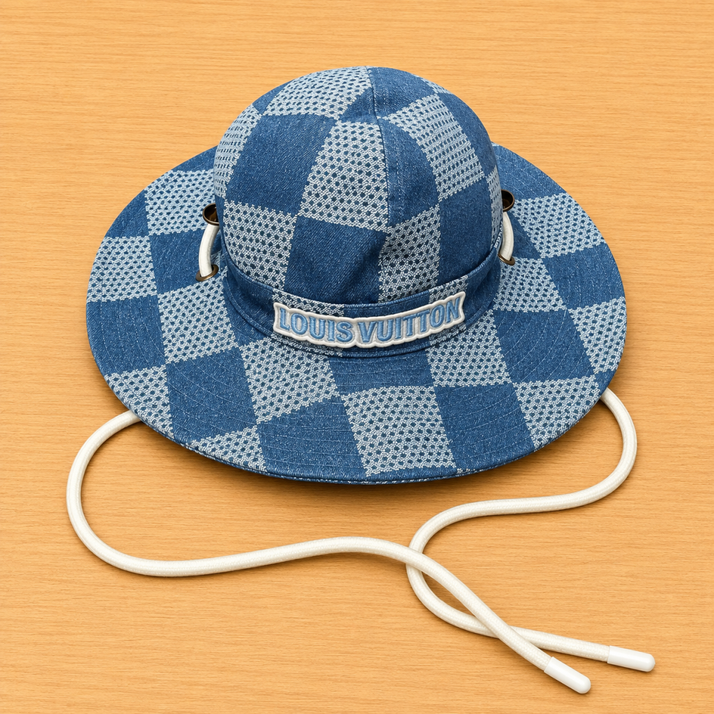 Blue LV Dandy Bucket Denim hat