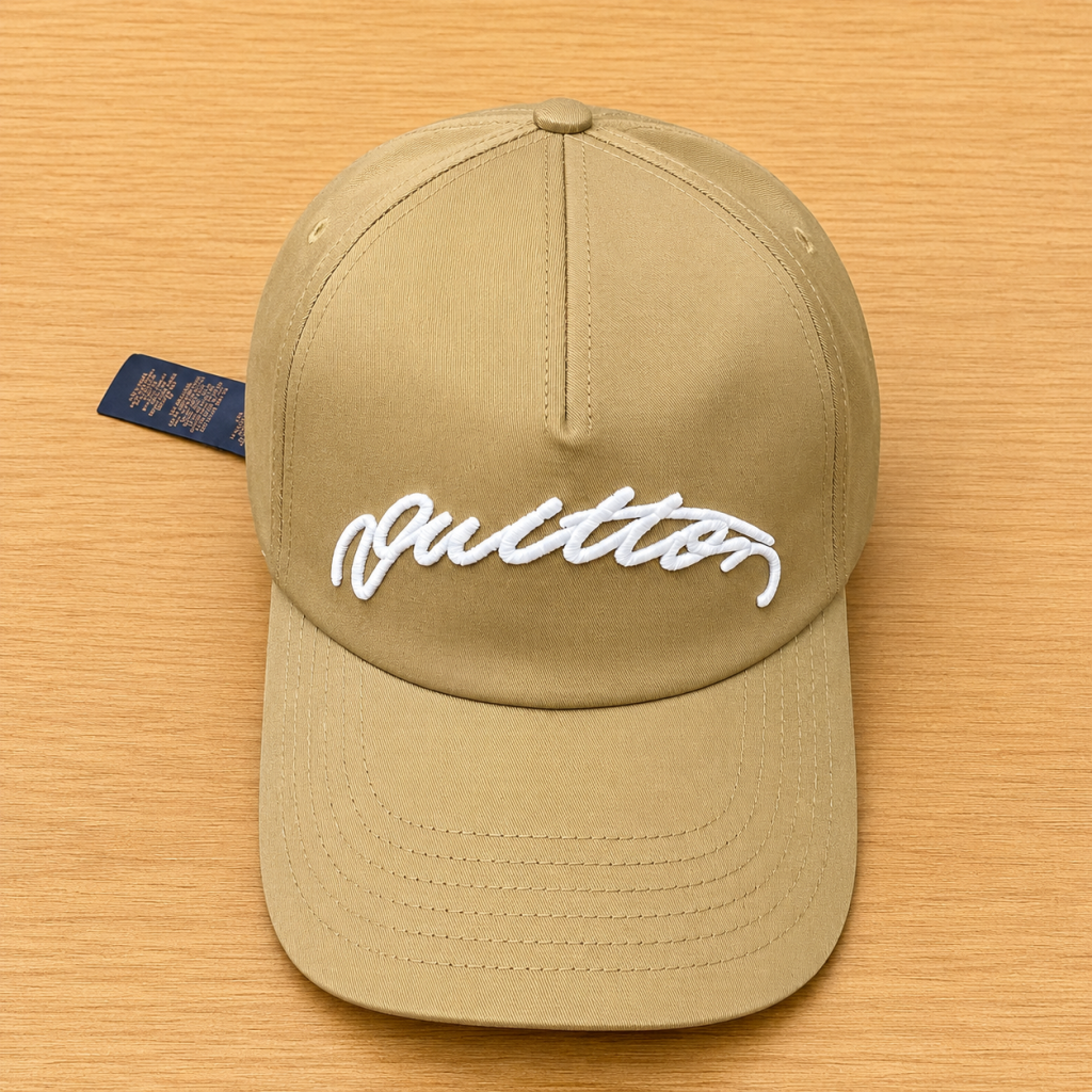 Light beige LV Signature Cap