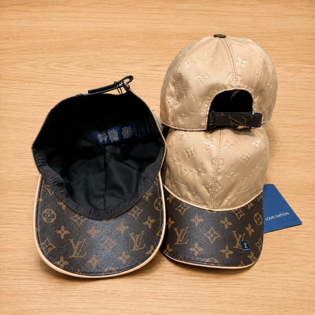 Brown LV logo cap