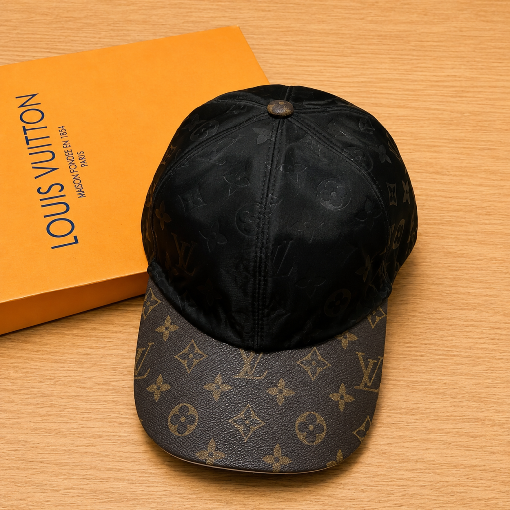 Black LV logo cap