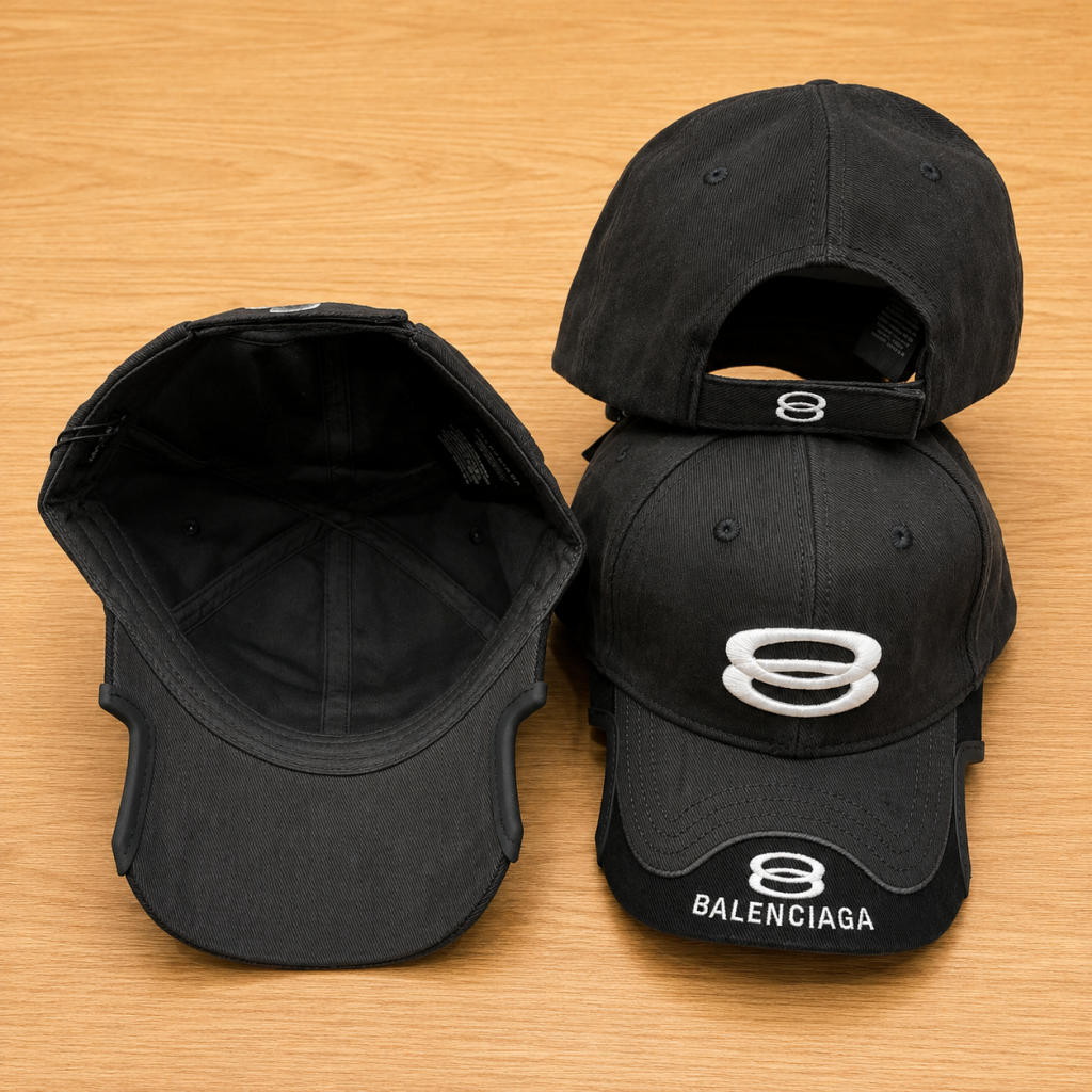 Black Balenciaga Double Unity Cap