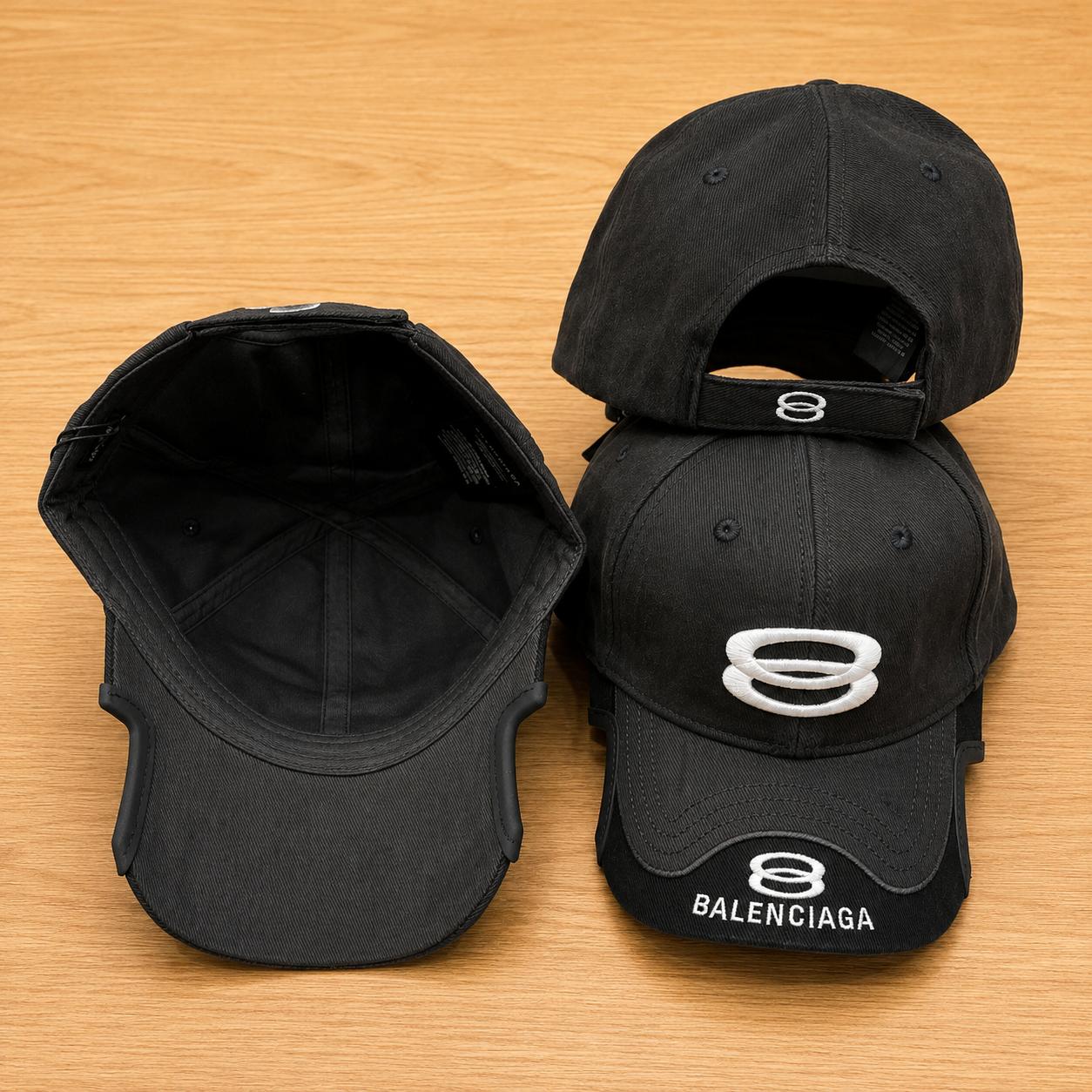 Black Balenciaga Double Unity Cap