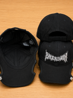 Black Balenciaga DIY Metal Outline cap