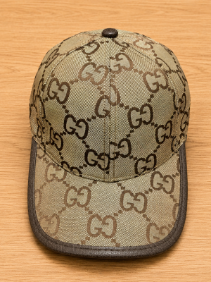 Beige Gucci all-over tonal GG monogram pattern cap